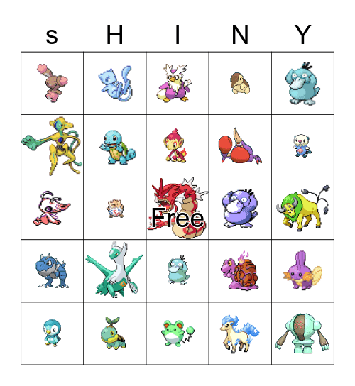 2023 Shiny Bingo Card