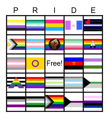 Gay-Go: Pride Flags Bingo Card