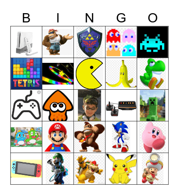 Cy Video Game Bingo Card