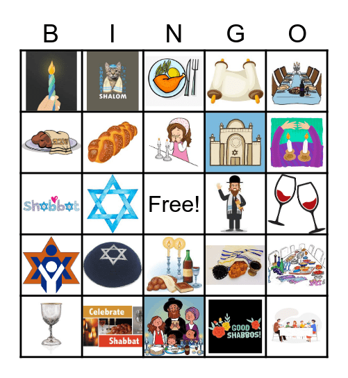 Shabbos Bingo Card