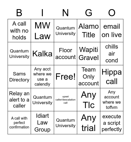 Nobility and Majesty Bingo Card