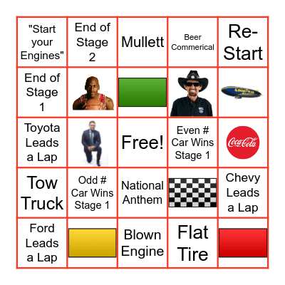 NASCAR Bingo - TBDBITL0406 Bingo Card