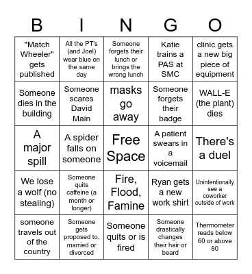 Bingo for 2023 Bingo Card
