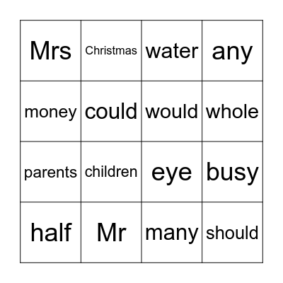 CEW Bingo Card
