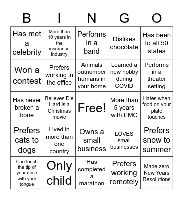 SBBC Bingo Card