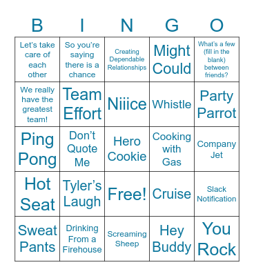 CampLife Bingo Card