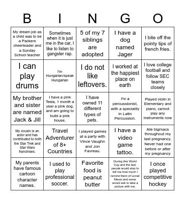 2023 RKO! Bingo Card