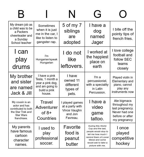 2023 RKO! Bingo Card