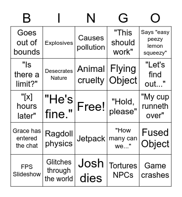 LGIO Bingo Card