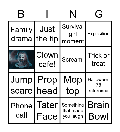 Terrifier 2 Bingo Card