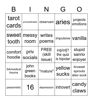 evira's bingo Card