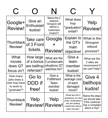 Concy Bingo 11/23 Bingo Card