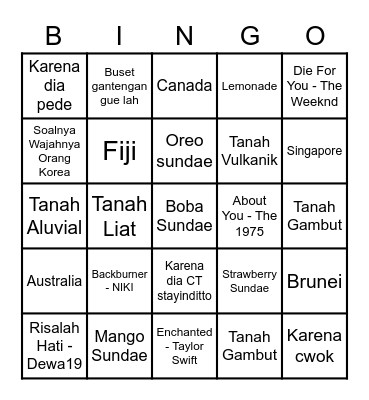Hyunjin’s Bingo Board Bingo Card