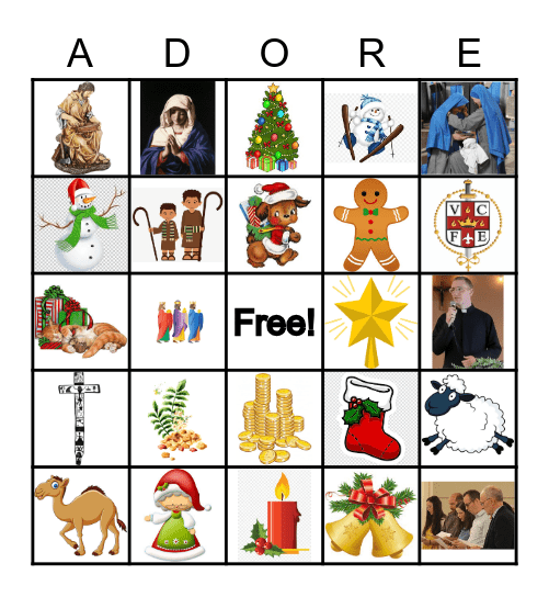 Come Let Us Adore Him! Bingo Card