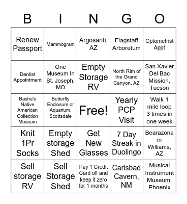 2023 Bingo Card