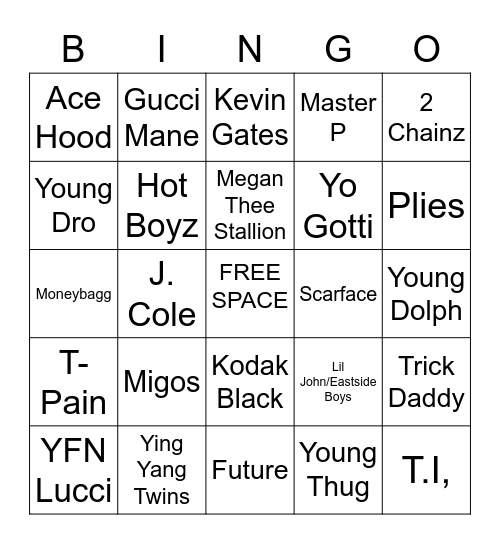 TRAP Bingo Card