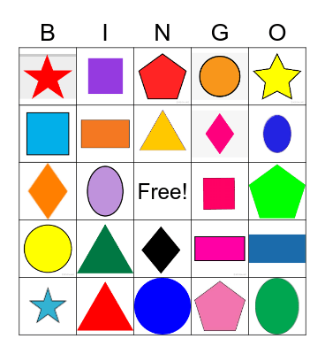 Shapes Bingo Card