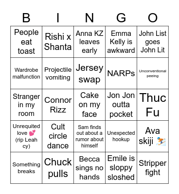 Wedding Bingo 💛 Bingo Card