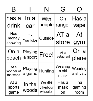 BeReal Bingo Card