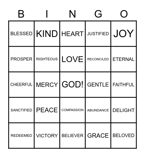 HAPPY HEARTS Bingo Card