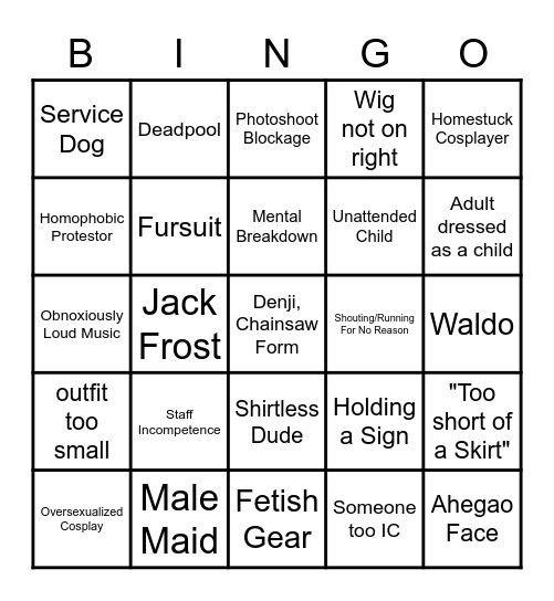 Sac Anime Winter 2023 Bingo Card