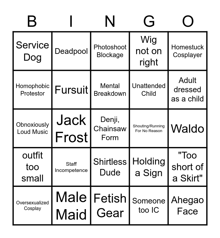 Sac Anime Winter 2023 Bingo Card