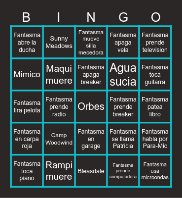 Maqui Bingo Card