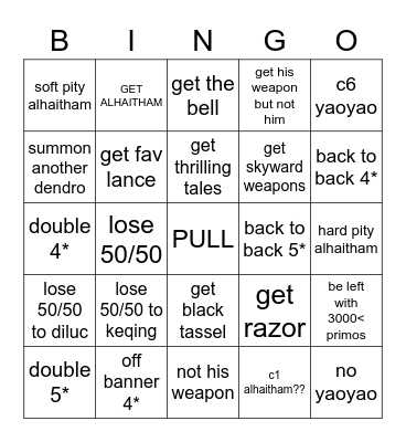 alhaitham pulls bingo Card