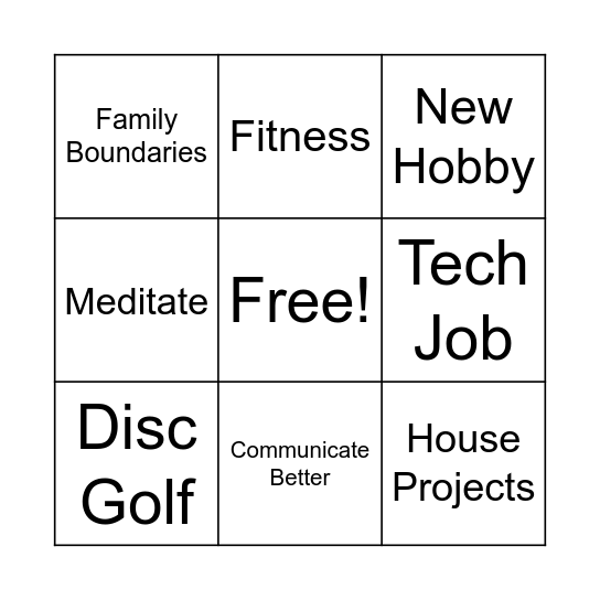 2023 Bingo Card