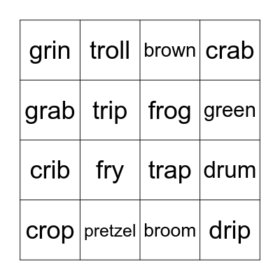 R Blend Bingo Card