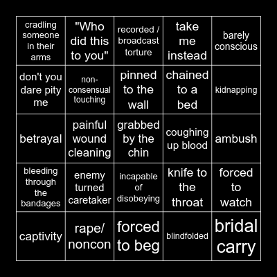 Tower of God Bingo Card