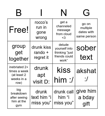jenna winter 2k23 Bingo Card