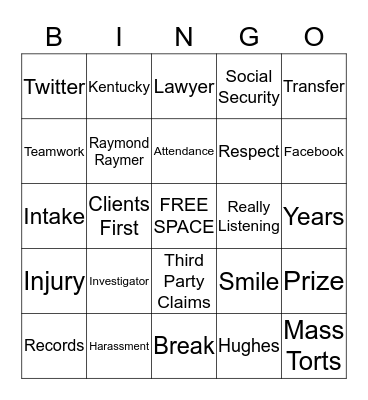 Buzzword Bingo Card