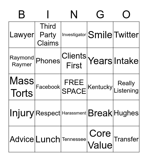Buzzword Bingo Card