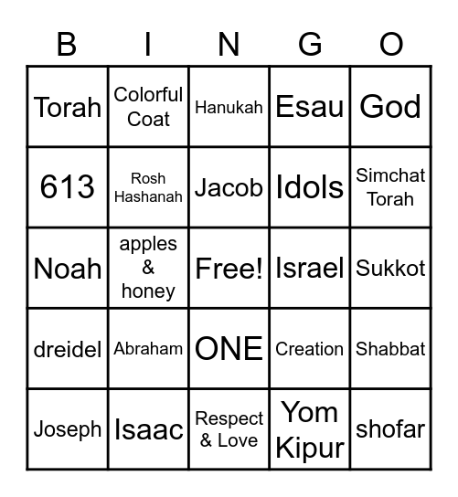 Etgar Bingo Card