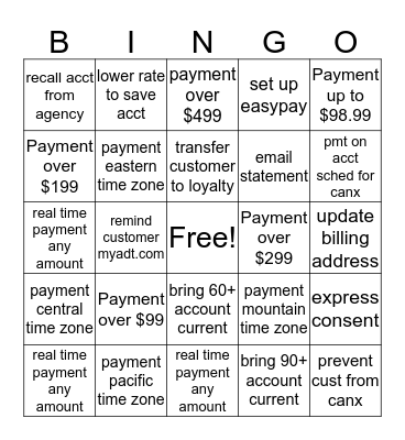 Team Clark Bingo Card