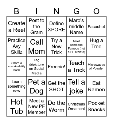 Picture Family Reunion Bingo Card