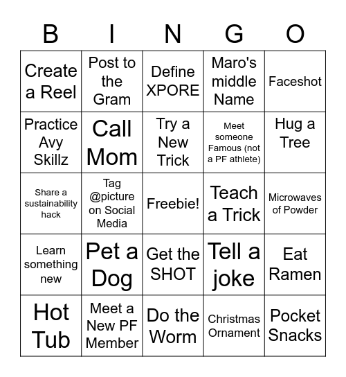 Picture Family Reunion Bingo Card