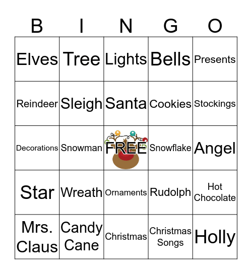 Team Janoskey Holiday Bingo Card