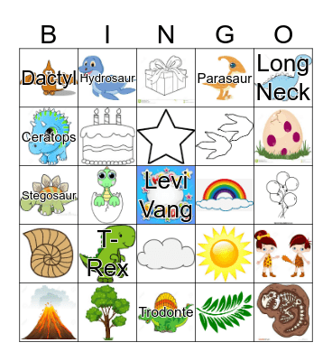 Levi's Birthday Party Bingo Card