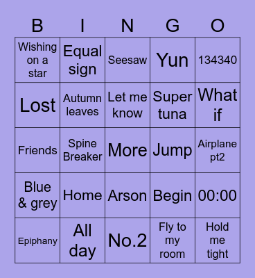 @2014_Anushka Bingo Card