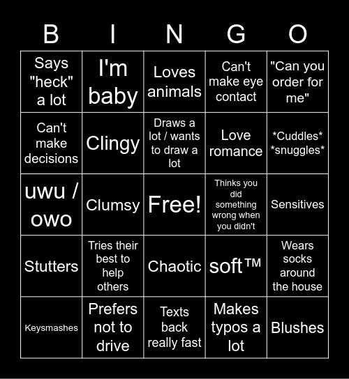 Bottom Bingo Card