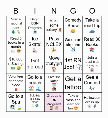 New Year’s 2023 Bingo Card