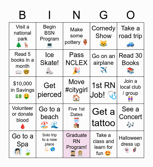 New Year’s 2023 Bingo Card