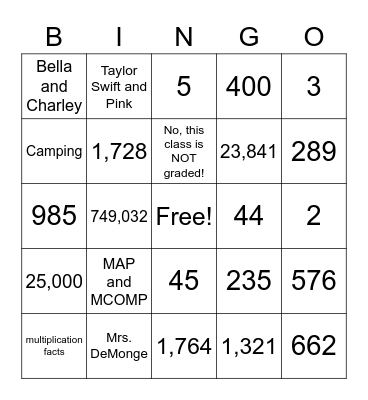 Bingo Card