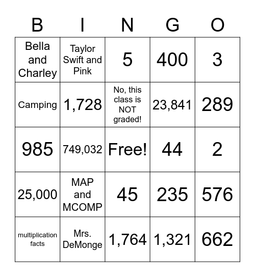 Bingo Card