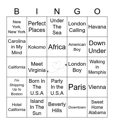 Adventure BINGO Card