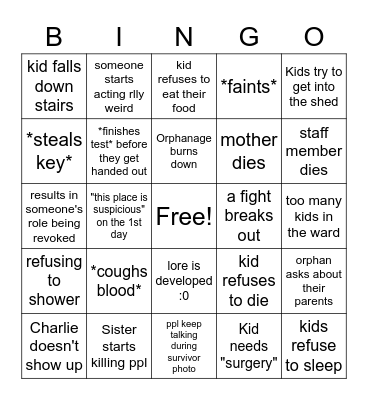 Rp Bingo Card