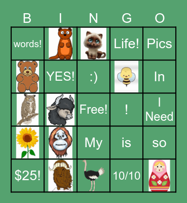 Testing Bingo Card