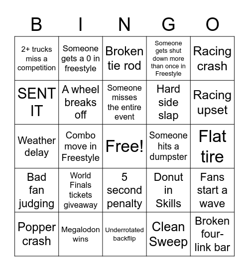 MJ Bingo Card